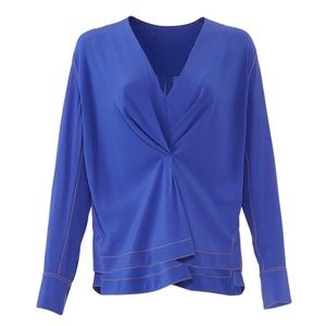Rag & Bone Shields Silk Top cobalt blue, Medium